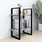 Ormarić za knjige s 2 razine boja betona 60x30x70 cm od iverice | shoptok.hr