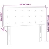  LED uzglavlje tamnozeleno 100x5x78/88 cm baršunasto | shoptok.hr