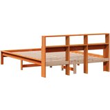  Knjižna postelja brez vzmetnice vošč. rjava 120x190 cm borovina | Shoptok.si