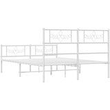  Metalni okvir kreveta uzglavlje i podnožje bijeli 120x190 cm | Eponuda.com