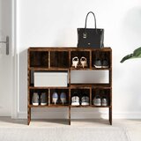  Stalci za cipele 2 kom dimljeni hrast koji se mogu složiti | shoptok.hr