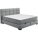 MID.YOU POSTELJA Z VZMETNICO 180 cm x 200 cm , tekstil, leseni material antracit | Shoptok.si