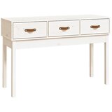 Maison Chic konzolna miza - miza ob steni bela 114x40x75 cm trdna borovina, (21785838) Cene