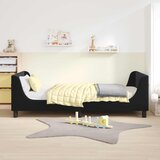 Krevet za djecu s uzglavljem Crna 80 x 200 cm Baršun | shoptok.hr