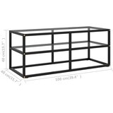 TV ormarić crni s kaljenim staklom 100 x 40 x 40 cm | shoptok.hr