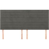  Uzglavlje tamno sivo 200x5x118/128 cm baršunasto | shoptok.hr
