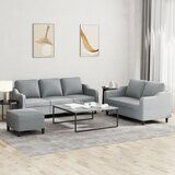vidaXL 3-dijelni set sofa s jastucima svjetlosivi od tkanine | shoptok.hr