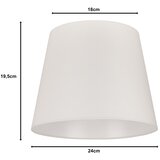  duolla - abažur za stolnu lampu classic m E27, prečnik 24 cm, krem boje | Eponuda.com
