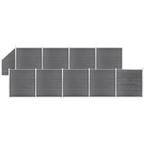 vidaXL set WPC ograda 9 kvadratnih + 1 kosa 1657 x 186 cm sivi Cijene