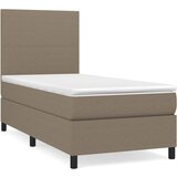 Maison Chic Box spring postelja - Vzmetna postelja z vzmetnico taupe 100x200 cm blago SL6742, (21887712) | Shoptok.si