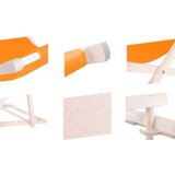 springos drvena ležaljka, bijela | shoptok.hr
