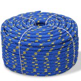 vidaXL Mornarska vrv polipropilen 6 mm 100 m modra | Shoptok.si