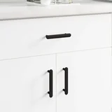 za ormar 2 pcs Crna 121 x 16.6 x 28.3 mm Željezo
