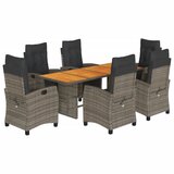  9-dijelni vrtni blagovaonski set sivi od poliratana Siva | shoptok.hr