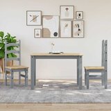  Blagovaonski stol PANAMA sivi 112x60x75 cm od masivne borovine | shoptok.hr