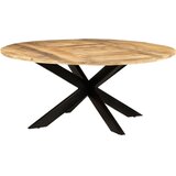  Blagovaonski stol okrugli 175 x 75 cm od grubog drva manga | shoptok.hr