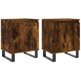 Maison Chic Dvo delni komplet Nočne omarice - Nočne mize dimljeni hrast 40x30x50 cm inženirski les, (21686831) Cene