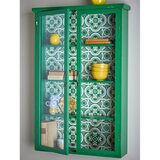 Bloomingville Zelena viseća vitrina od masivne jele 81x122x22 cm Hazem – | shoptok.hr