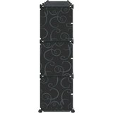 vidaXL Organizator za shranjevanje kock z 12 kockami in vrati Black PP | Shoptok.si