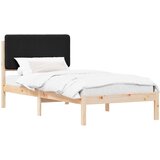  Krevetni okvir s tapiciranim uzglavljem Crna 75 x 190 cm | shoptok.hr