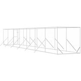 Vanjski kavez za pse srebrni 2 x 14 x 2 m od pocinčanog čelika | shoptok.hr