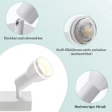 Nettlife stropna svetilka s 6 reflektorji, bela: kovinska stropna svetilka GU10, vrtljiva notranja svetilka za pisarno in dnevno sobo, brez žarnic, (22116823) | Shoptok.si