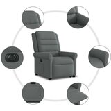 vidaXL Električni naslonjač na podizanje od tkanine tamnosivi | shoptok.hr