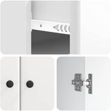  Kreveta Bijela visokog sjaja 66 x 34,5 x 90 cm Slike