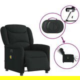 vidaXL Električni masažni naslonjač od tkanine crni | shoptok.hr