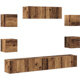  7-dijelni zidni set TV ormarić konstruirano drvo | Eponuda.com