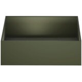  Vrtna saksija Maslinastozelena 80 x 80 x 30 cm Čelična vrata | shoptok.hr