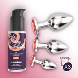 Crushious Komplet analnih čepova - Bijou Wet Train Trio, crvenim kristalom | shoptok.hr