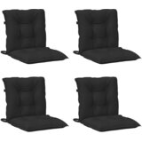 vidaXL Set jastučića za nisku stolicu 4 pcs Melange crna Cijene