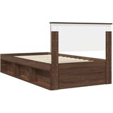  Okvir za krevet s uzglavljem Smeđi hrast 100 x 200 cm | shoptok.hr