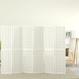 vidaXL Zložljiv 6-delni paravan japonski stil 240x170 cm bele barve | Shoptok.si