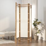  Sklopiva sobna pregrada s 3 panela 120 cm od bambusa i platna | shoptok.hr