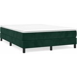  Okvir za krevet s oprugom tamnozeleni 140x200 cm baršunasti | shoptok.hr