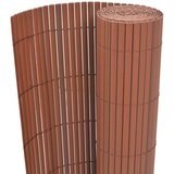 vidaXL dvostrana vrtna ograda PVC 90 x 300 cm smeđa | shoptok.hr