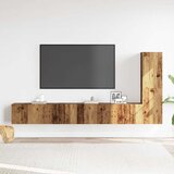  3-dijelni zidni set TV ormarić konstruirano drvo | shoptok.hr