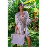 ZOLIE COLLECTION Ženski kratki kaftan sivi Cene
