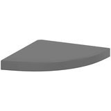  323913 Floating Corner Shelf High Gloss Grey 35x35x3,8 cm MDF | shoptok.hr