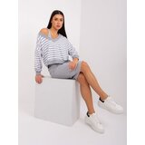 Fashion Hunters Off-white women's basic set with midi dress | Shoptok.si