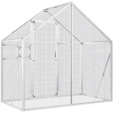  Kavez za ptice srebrni 179 x 100 x 185 cm aluminijski | shoptok.hr