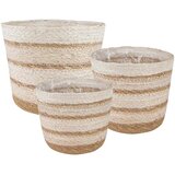 3 kom. Prirodna bijela i bež Ø26 x 19 cm 100% morska trava - Prirodna bijela i bež Samostojeće | shoptok.hr