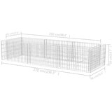  Gabionska sadilica čelična 270 x 90 x 50 cm | shoptok.hr