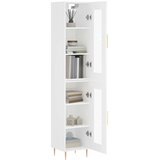  Visoka komoda bijeli 34 5x34x180 cm od konstruiranog drva | shoptok.hr