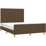  Okvir za krevet bez madraca tamnosmeđi 140 x 190 cm od tkanine | shoptok.hr