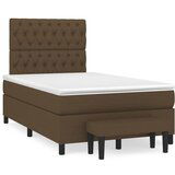 The Living Store Box spring postelja z vzmetnico temno rjav 120x200 cm blago - Box Spring Postelja, (21503852) | Shoptok.si