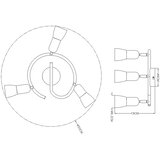Globo reflektor cathy, 3xE14, 40 w, srebrni | shoptok.hr