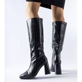 Gemre Black insulated block heel boots Ferruccio | Shoptok.si